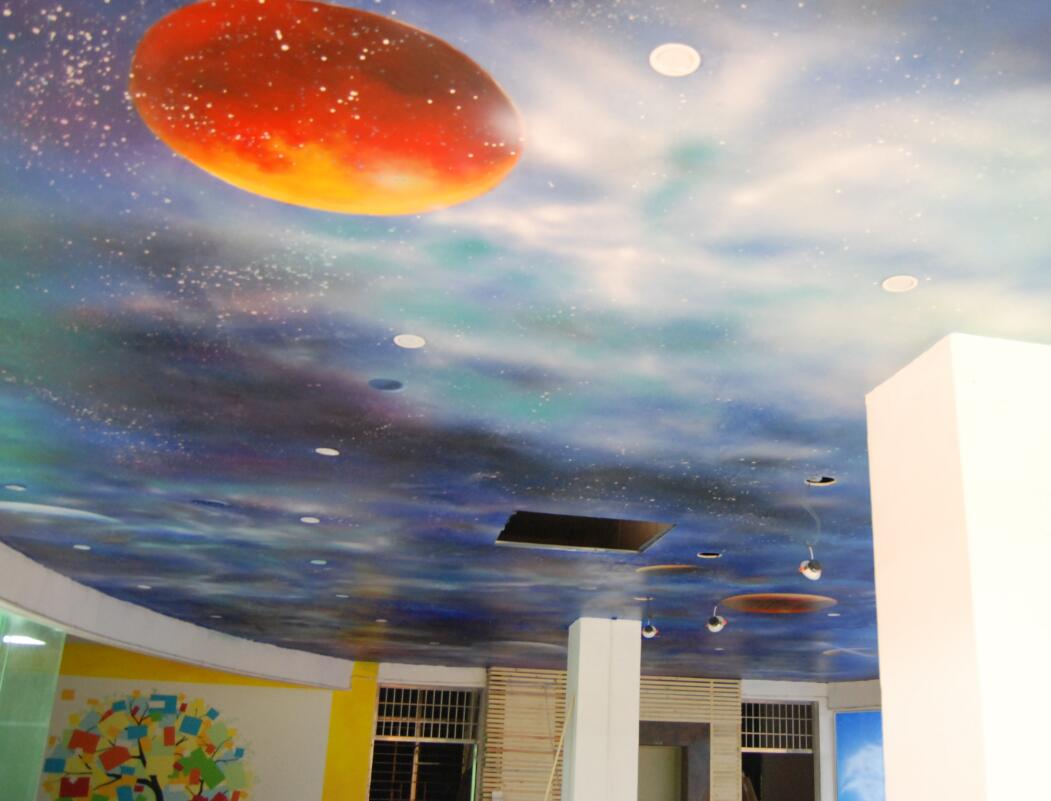 培訓(xùn)班天花墻繪