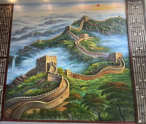 辦公大樓背景墻畫(huà)