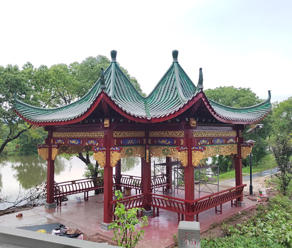 古建涼亭彩畫(huà)